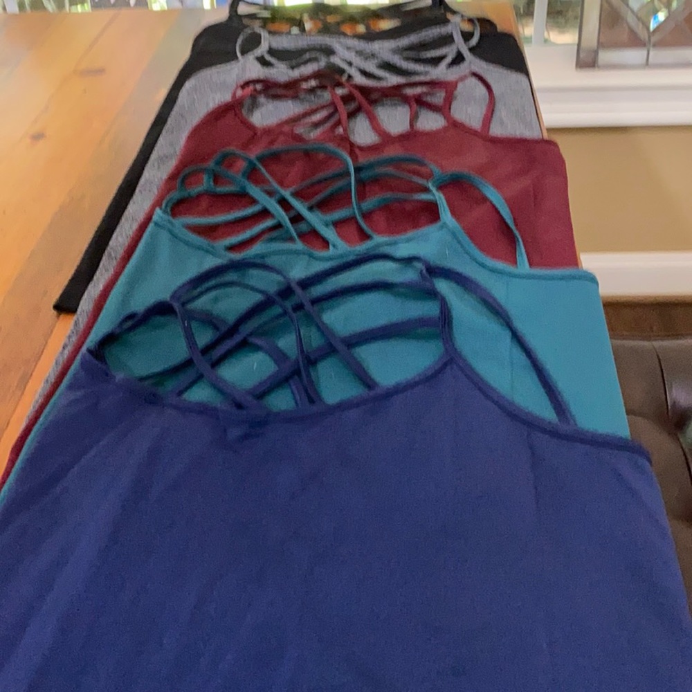 Zenana Outfitters Criss Cross Tanks x 5